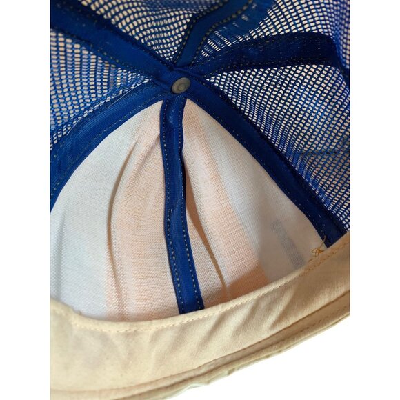 Vtg Hat Los Angeles Rams Baseball Trucker Mesh Snapback Cap NFL AJD Lucky Stripe - Picture 7 of 11